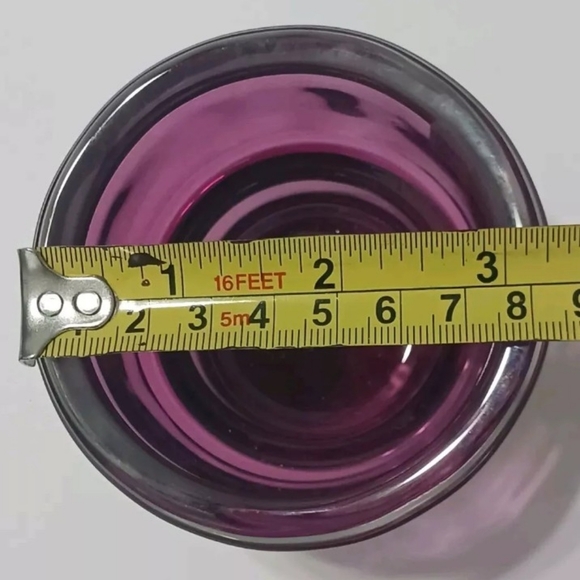 Set Of 4 IKEA Purple Thick Glass Tea Light Candle Holders - Picture 6 of 7